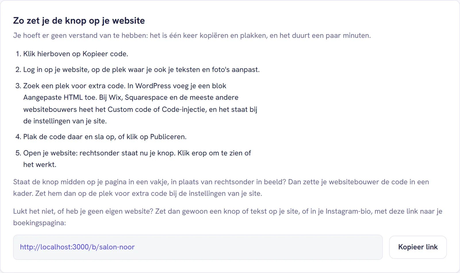 De kaart Zo zet je de knop op je website met de vijf stappen