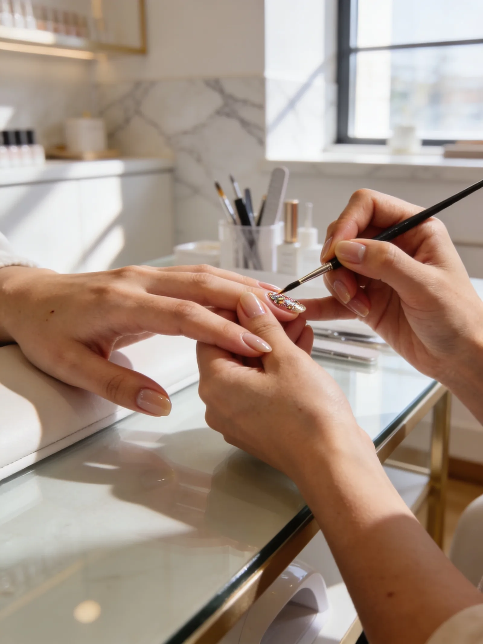 Nagelbehandeling van dichtbij